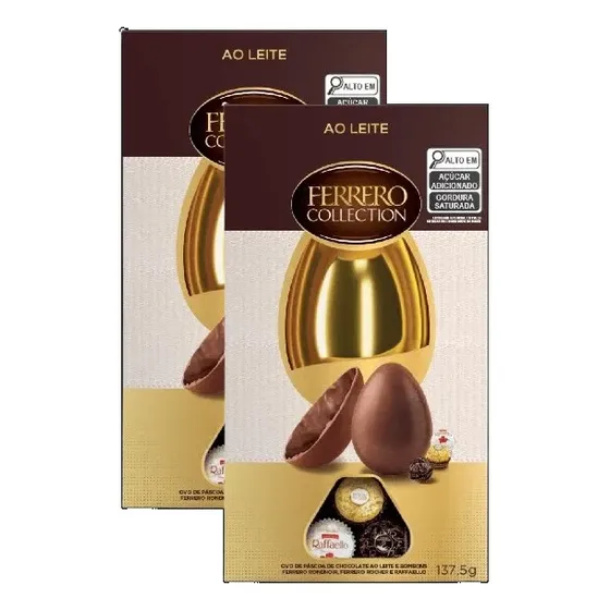 2 Ovo De Páscoa Chocolate Misto Ferrero Collection 137,5g